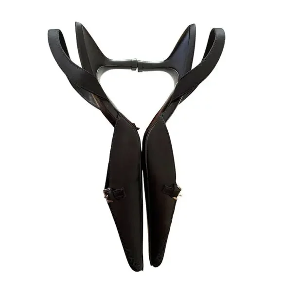 NWOT MANGO Pointed Ballerina Style Slingback Kitten Satin Heels - US 8 EU 39 - Picture 7 of 9